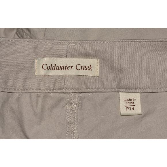 COLDWATER CREEK NEW $40 Sunwashed Stretch Twill Cropped Pant 14P - Picture 3 of 3